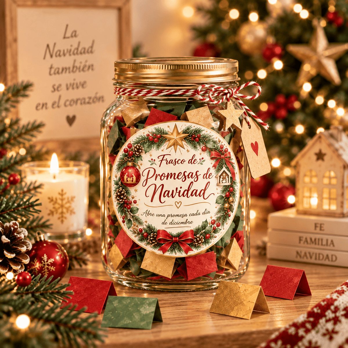 Frasco de Promesas de Navidad
